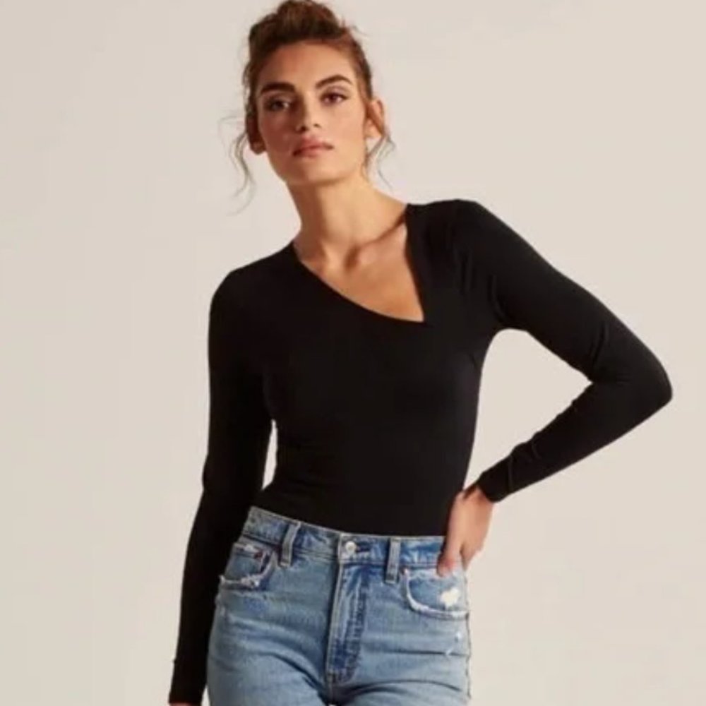 Abercrombie & Fitch Rust Color Long Sleeve Asymme… - image 4